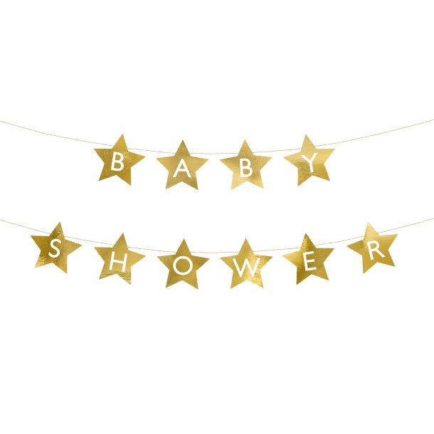 Banner - BABYSHOWER - Guld