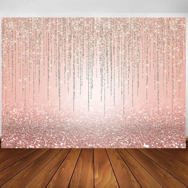 Foto baggrund - Rosegold og glitter - 1,50 x 0,90 meter