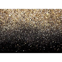 Foto baggrund - Glitter Guld / Sort - 2,40 x 1,80 meter