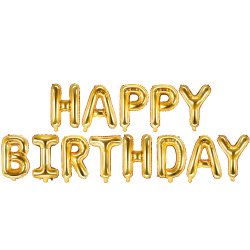 Folieballon - HAPPY BIRTHDAY - Guld