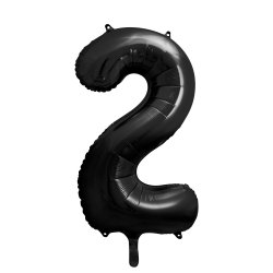 Folieballon - SORT - TAL 2 - 86 cm