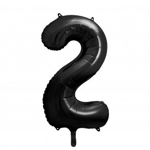 Folieballon - SORT - TAL 2 - 86 cm