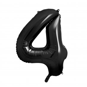  Folieballon - SORT - TAL 4 - 86 cm