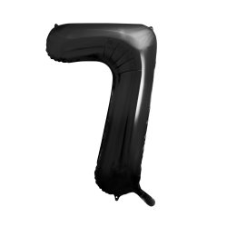 Folieballon - SORT - TAL 7 - 86 cm