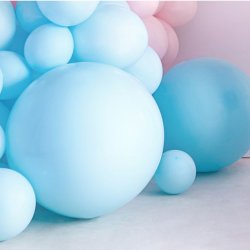 Ballon - Pastel Lysebl - 60 cm