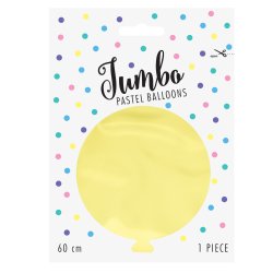 Ballon - Pastel Lys Gul - 60 cm