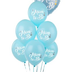 Balloner - Mom To Be - Lysebl - 6 stk.