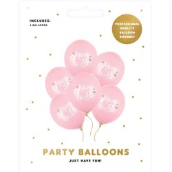 Balloner - Mom To Be - Lyserd - 6 stk.