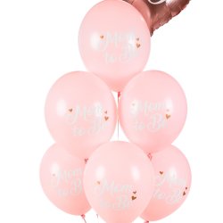 Balloner - Mom To Be - Lyserd - 6 stk.