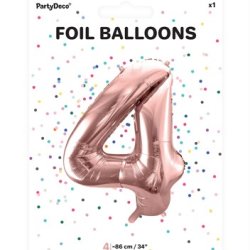 Folieballon - ROSAGULD - TAL 4 - 86 cm