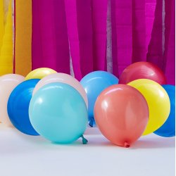 Balloner til ramme / Stativ - Regnbue mix - Mini - 40 stk.