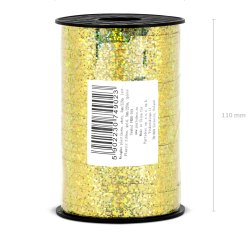 Ballonbnd - Guld Holografisk - 225 meter