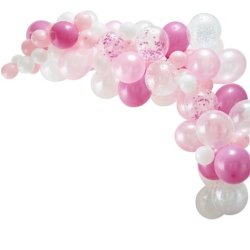 Ballonbue - Pink, lyserd og hvid