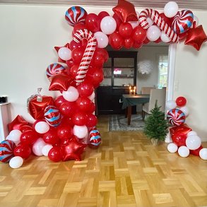 Ballonbue - Julestokke, stjerner og gaver