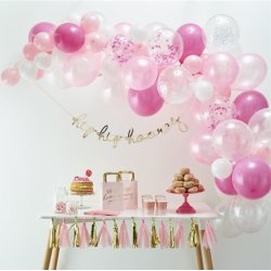 Ballonbue - Pink, lyserd og hvid