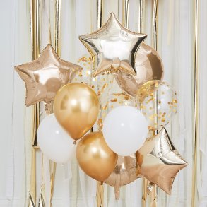 Ballonbuket - Guld - 12 stk.