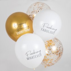 Ballonbuket - HAPPY FUCKING EVERYTHING - 5 STK.