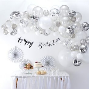 Ballonbue - Slv og hvid