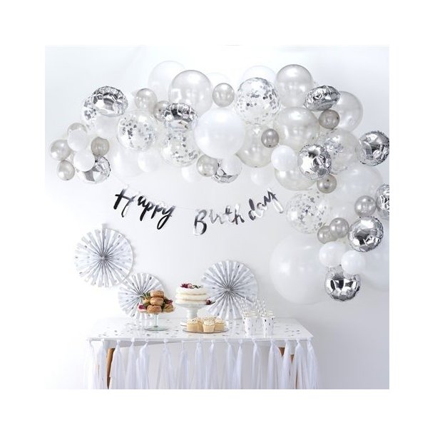 Ballonbue - Slv og hvid