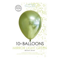 Chrome Ballon - Lysegrn - 10 stk.