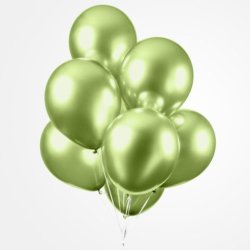 Chrome Ballon - Lysegrn - 10 stk.