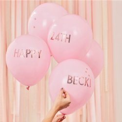 Ballonpakke med klistermrke-bogstaver - 5 stk.