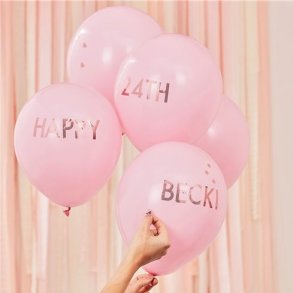 Ballonpakke med klistermrke-bogstaver - 5 stk.