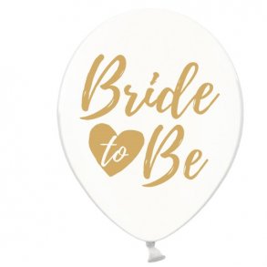 Ballon - BRIDE TO BE - Guld - 6 stk.