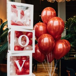 Chrome Ballon - Rd - 10 stk.