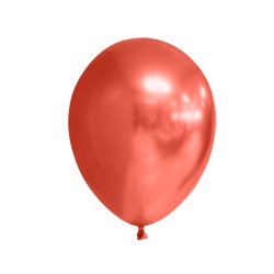 Chrome Ballon - Rd - 10 stk.