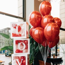 Chrome Ballon - Rd - 10 stk.