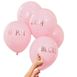 Ballonpakke med klistermrke-bogstaver - 5 stk.