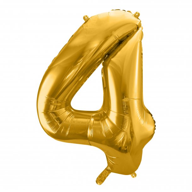 Folieballon - GULD - TAL 4 - 86 cm