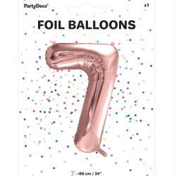 Folieballon - ROSAGULD - TAL 7 - 86 cm