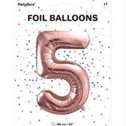 Folieballon - ROSAGULD - TAL 5 - 86 cm