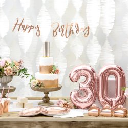 Banner - HAPPY BIRTHDAY - Rosaguld