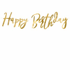 Banner - HAPPY BIRTHDAY - Guld