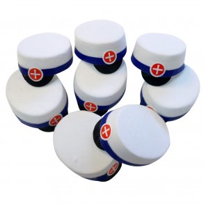 Bordpynt studenterhuer - 8 stk. - Bl