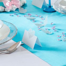 Bordlber - Turkis bl satin 36 cm x 9 meter