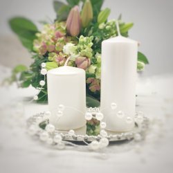 Bloklys - Metallic Pearl - 12x6 cm