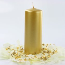 Bloklys - Metallic Guld - 15x6 cm