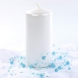 Bloklys - Metallic Pearl - 12x6 cm