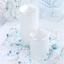 Bloklys - Metallic Pearl - 12x6 cm