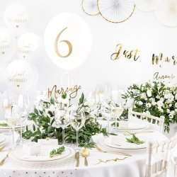 Bordkort med hjerte - Guld - 10 stk.