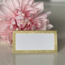 Bordkort - Guldglitter - 10 stk. 