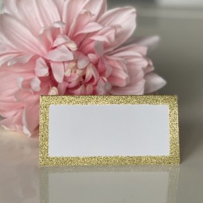 Bordkort - Guldglitter - 10 stk. 