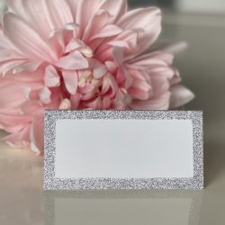 Bordkort - Slvglitter - 10 stk.