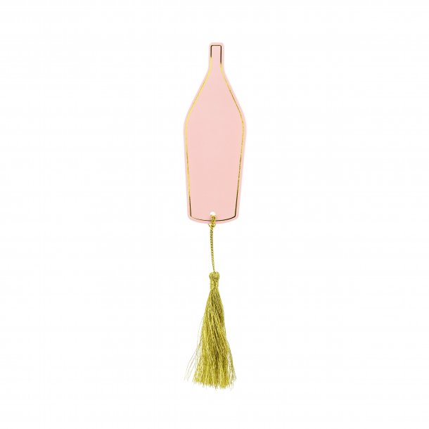 Bordkort - Flaske med guldkvast - 6 stk.