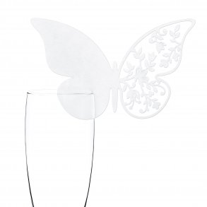 Bordkort / Glaskort med sommerfugl - 10 stk.