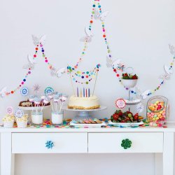 Bordkort / Glaskort med sommerfugl - Hvid - 10 stk.